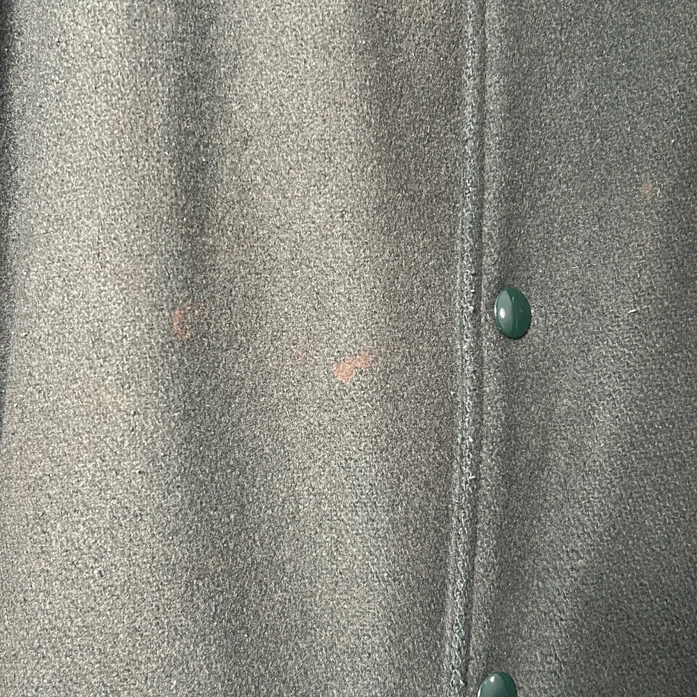 Vtg Golden Bear Pixar Green Leather Varsity Jacket Men's XL Wool Made in USA - Picture 5 of 13